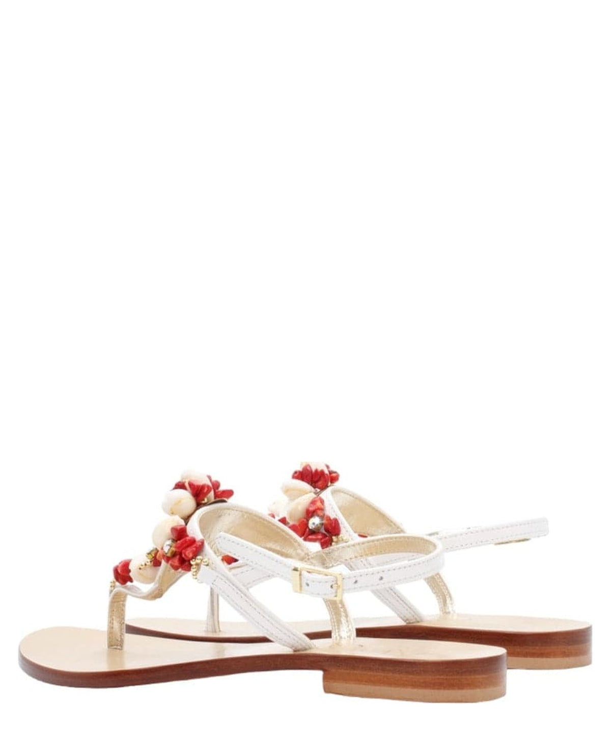 Sandalo capri bianco e rosso 3