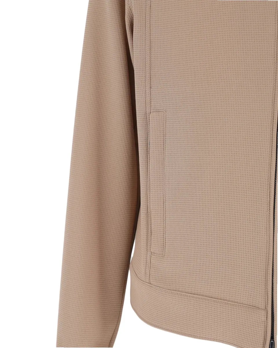 Blouson Full Zip Icon in Jersey Crepe con Effetto Piquet-Emporio Armani-Giacche-Vittorio Citro Boutique