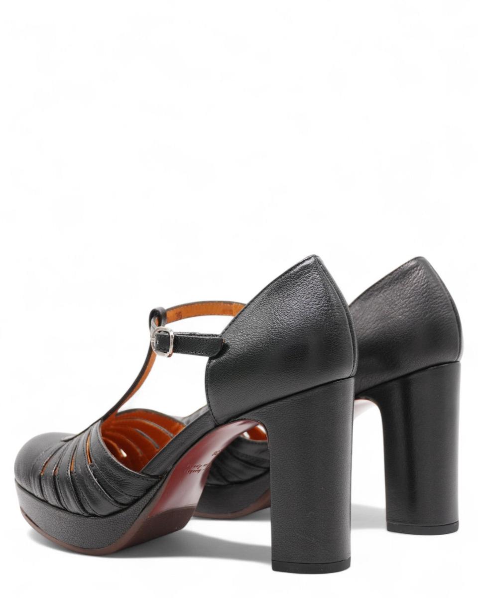 Yaisu in Pelle Nera-CHIE MIHARA-Scarpe con tacco-Vittorio Citro Boutique