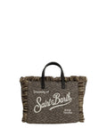 Mini sac Vanity en laine chevron avec strass