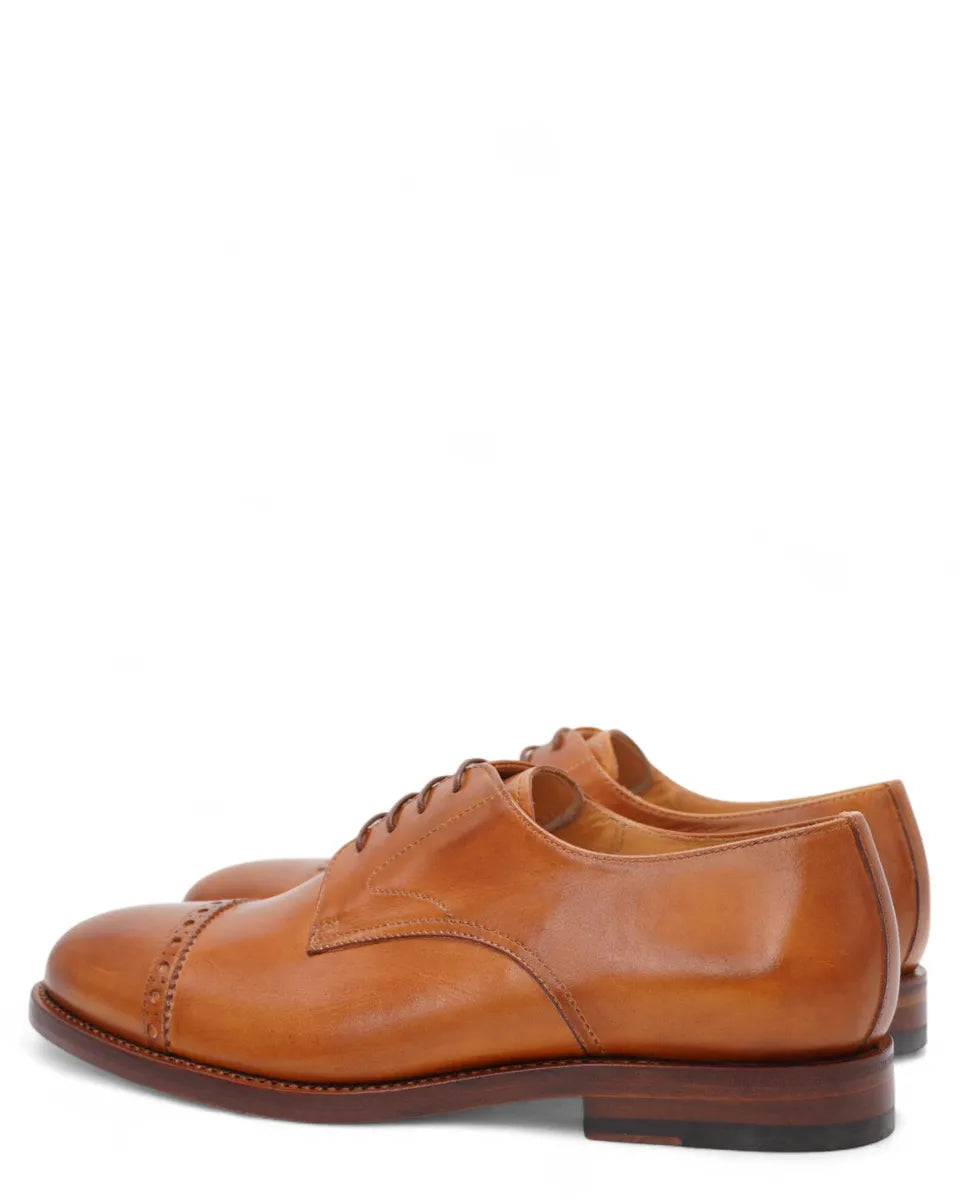 Scarpe in Crust Cuoio-Graziano Salvatelli-Stringate-Vittorio Citro Boutique