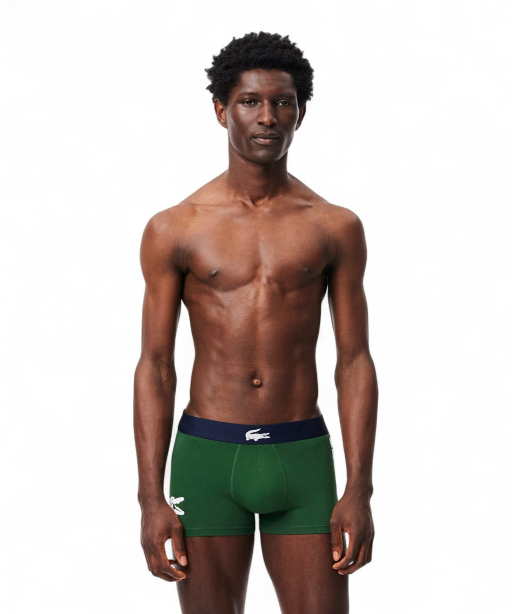 Lacoste Lot de 3 Boxers en Coton Élasthanne