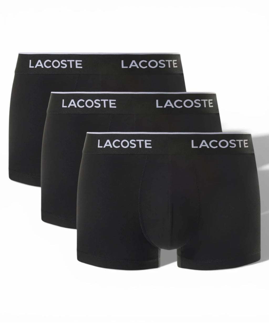 Boxer homme Lacoste en coton élastique, lot de 3 pièces