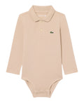 Body Lacoste Neonato in Cotone a Maniche Lunghe
