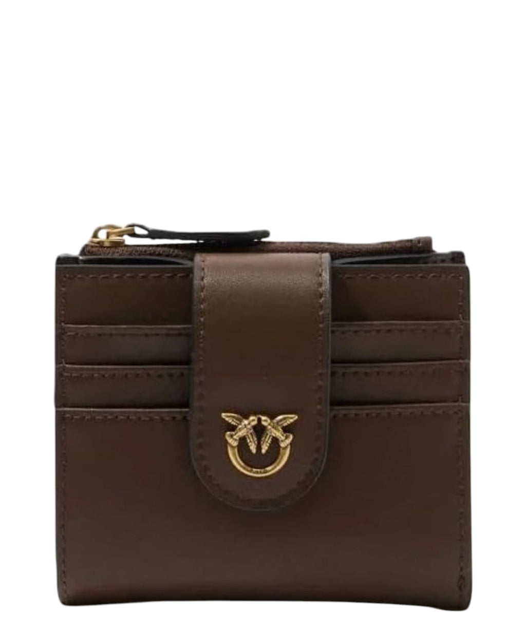 Petit portefeuille en cuir avec logo Love Birds