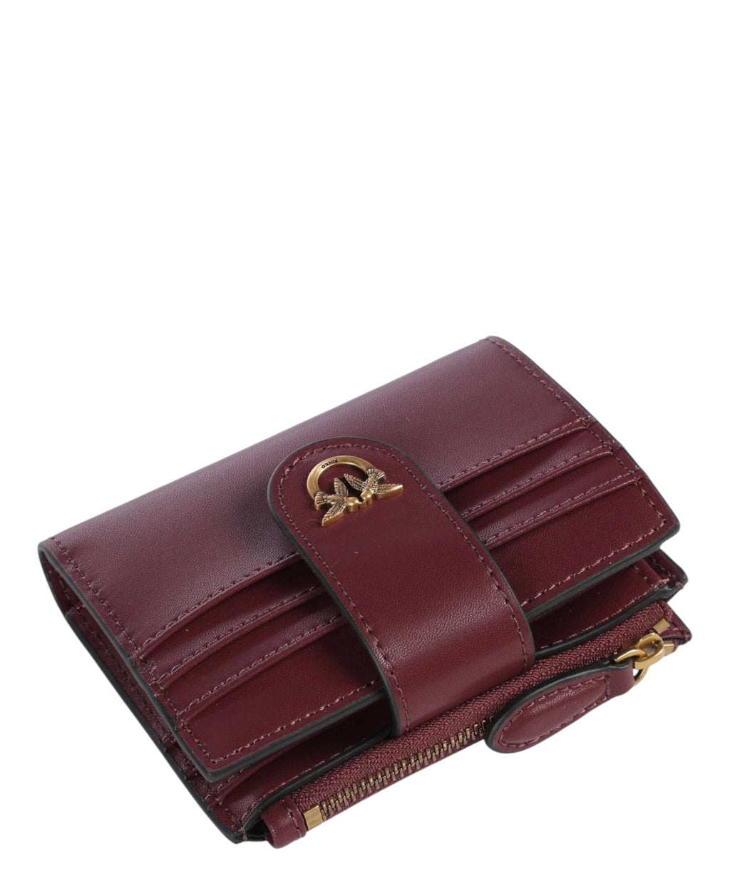 Petit portefeuille en cuir avec logo Love Birds
