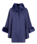 Poncho Cappotto Donna Twinset con Pelliccia