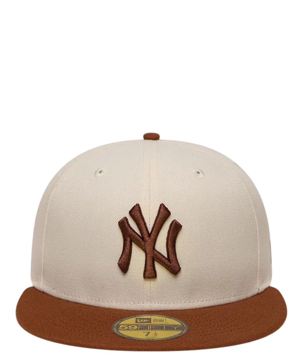Casquette ajustée 59FIFTY crème et rouge des New York Yankees de New Era
