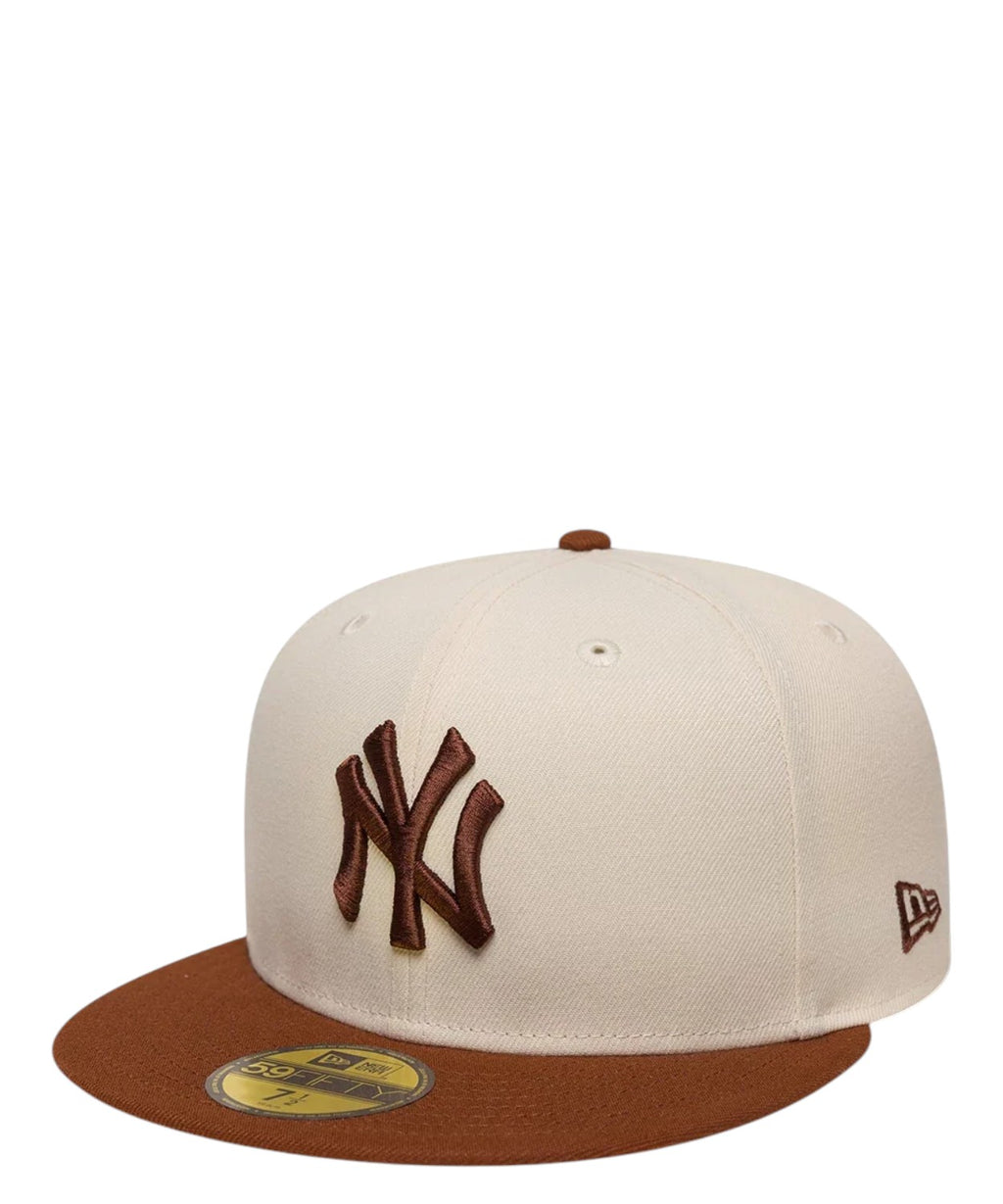 Casquette ajustée 59FIFTY crème et rouge des New York Yankees de New Era