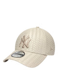 New Era 9FORTY New York Yankees beige en tissage PU