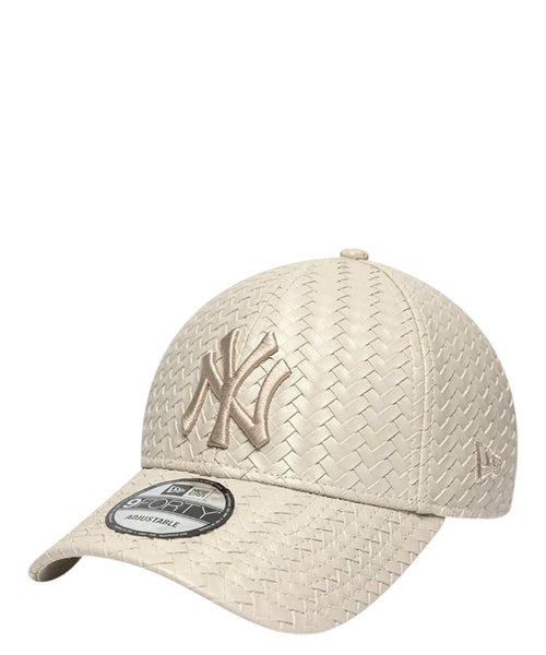 New Era 9FORTY New York Yankees PU Weave Beige