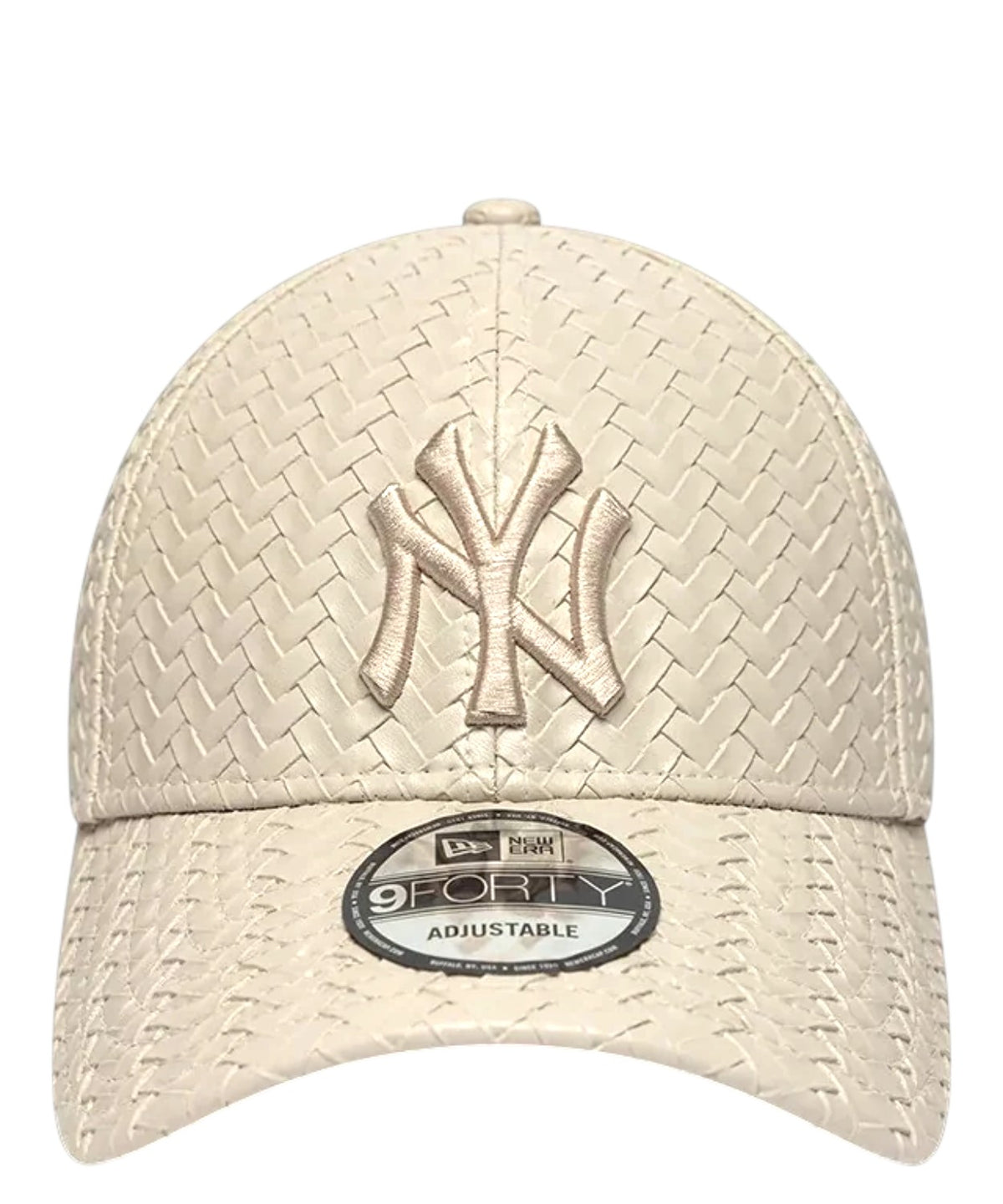 New Era 9FORTY New York Yankees beige en tissage PU