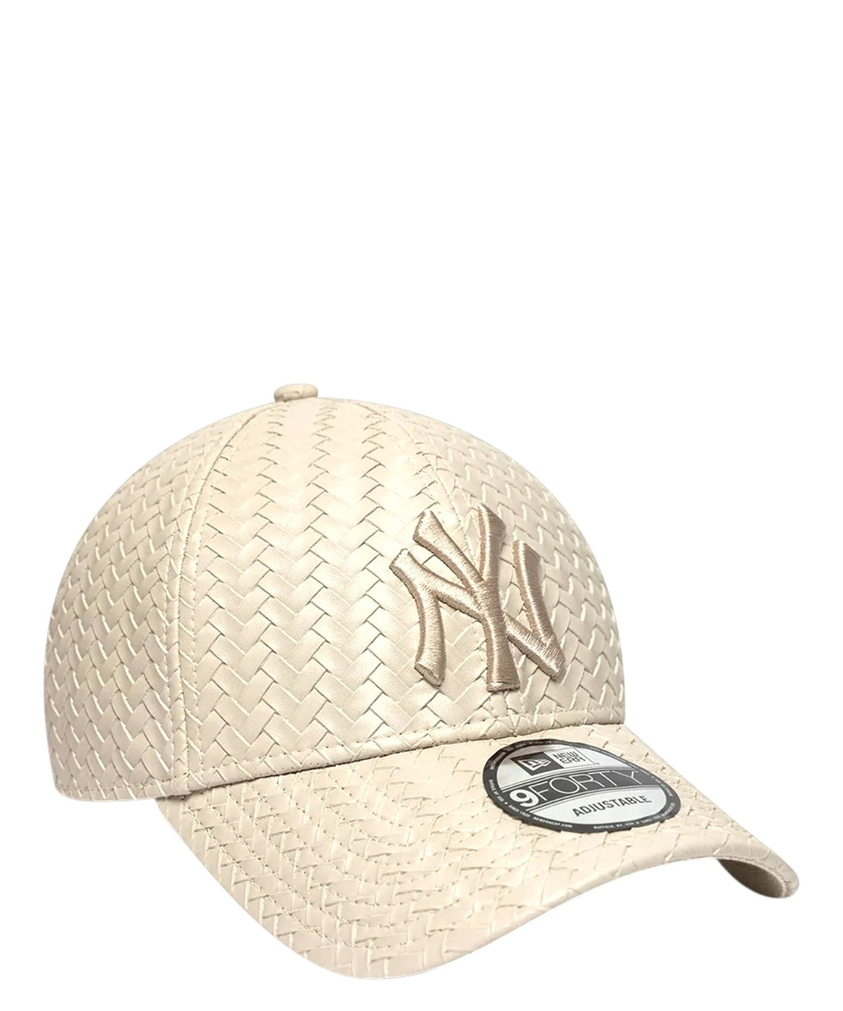 New Era 9FORTY New York Yankees beige en tissage PU
