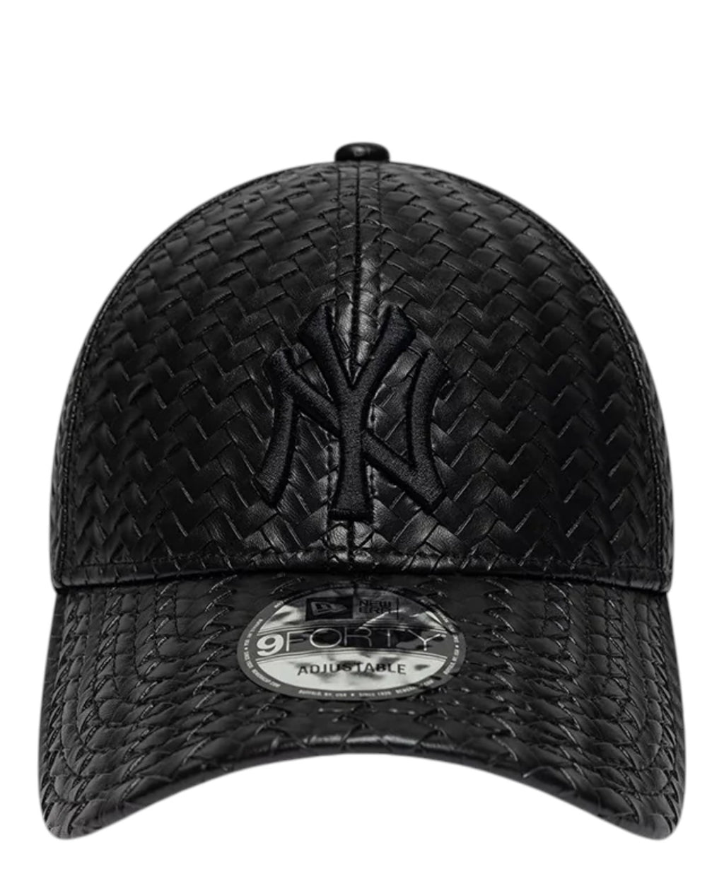 New Era 9FORTY New York Yankees beige en tissage PU