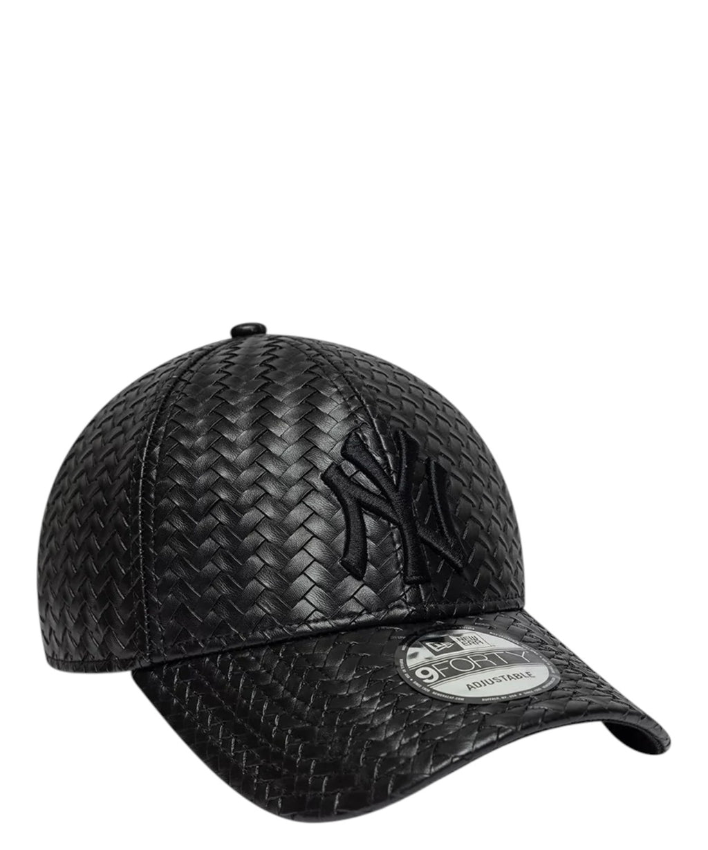 New Era 9FORTY New York Yankees beige en tissage PU