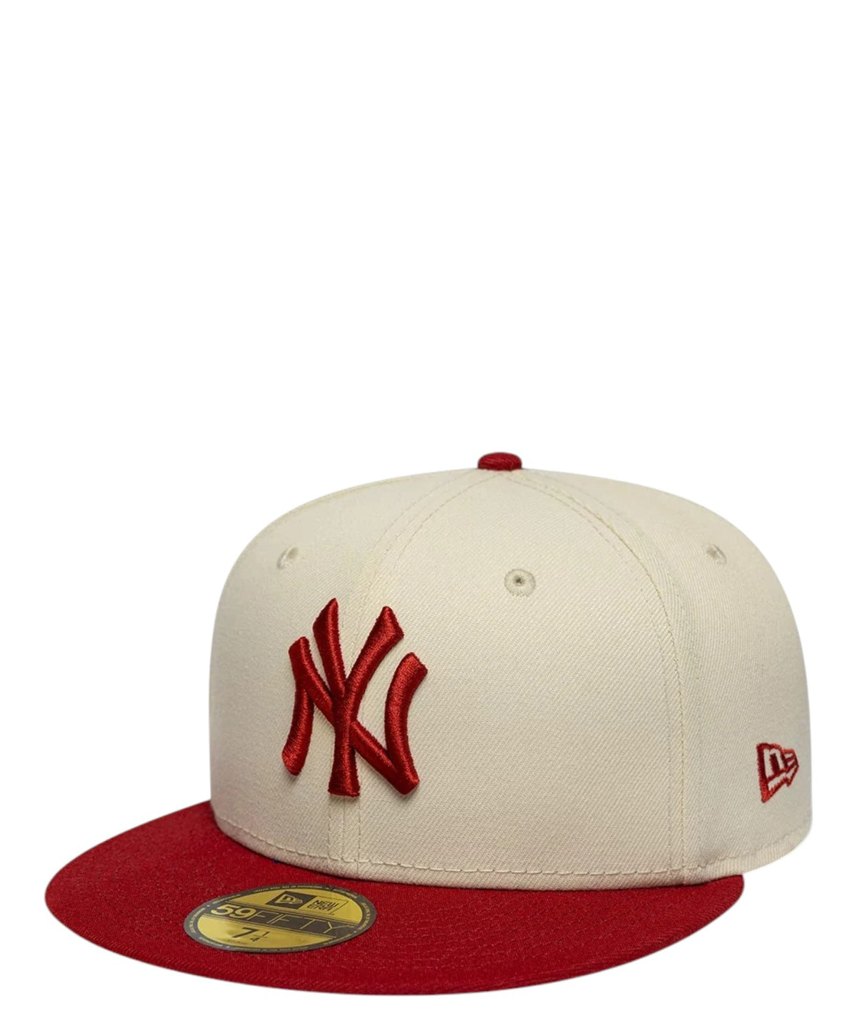 Casquette ajustée 59FIFTY crème et rouge des New York Yankees de New Era