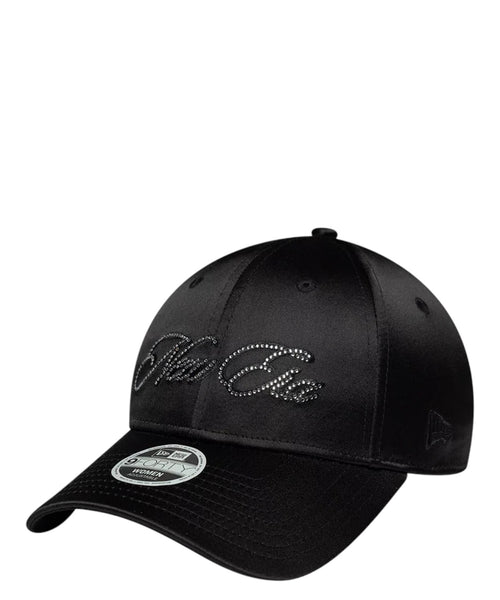 New Era 9FORTY Satin Gem noir pour femme avec strass
