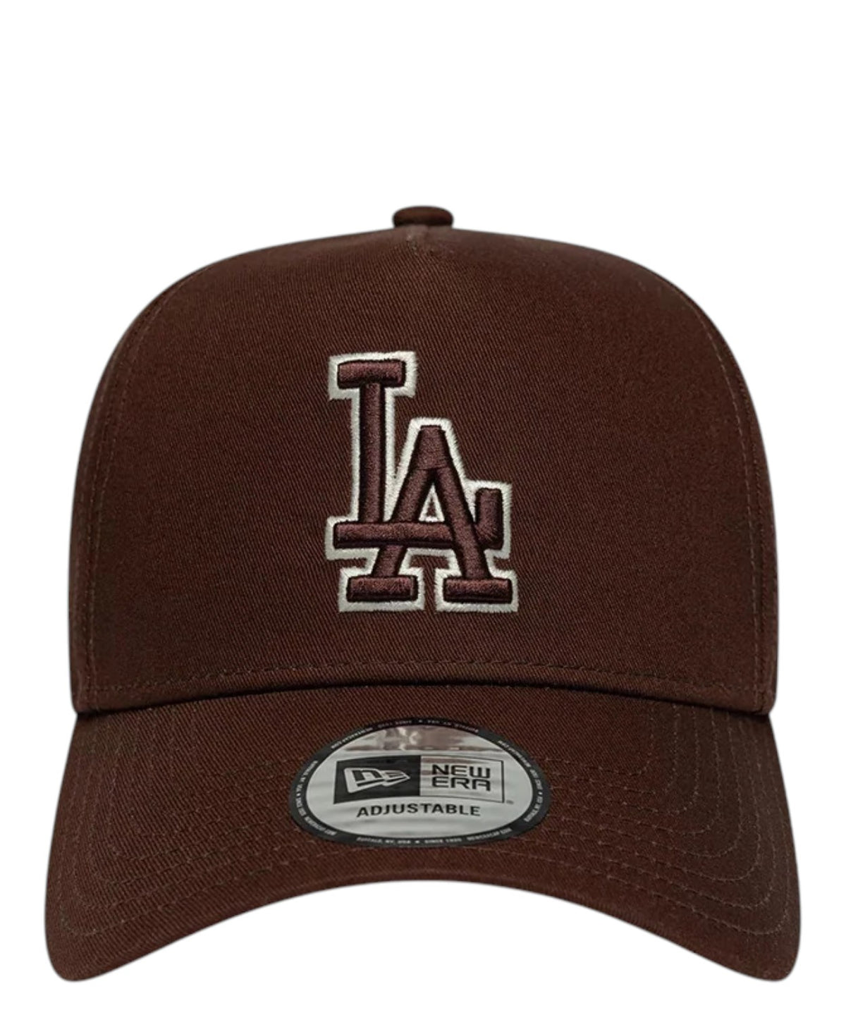 Casquette 9FORTY E-Frame marron New Era LA Dodgers MLB avec contour de l’équipe