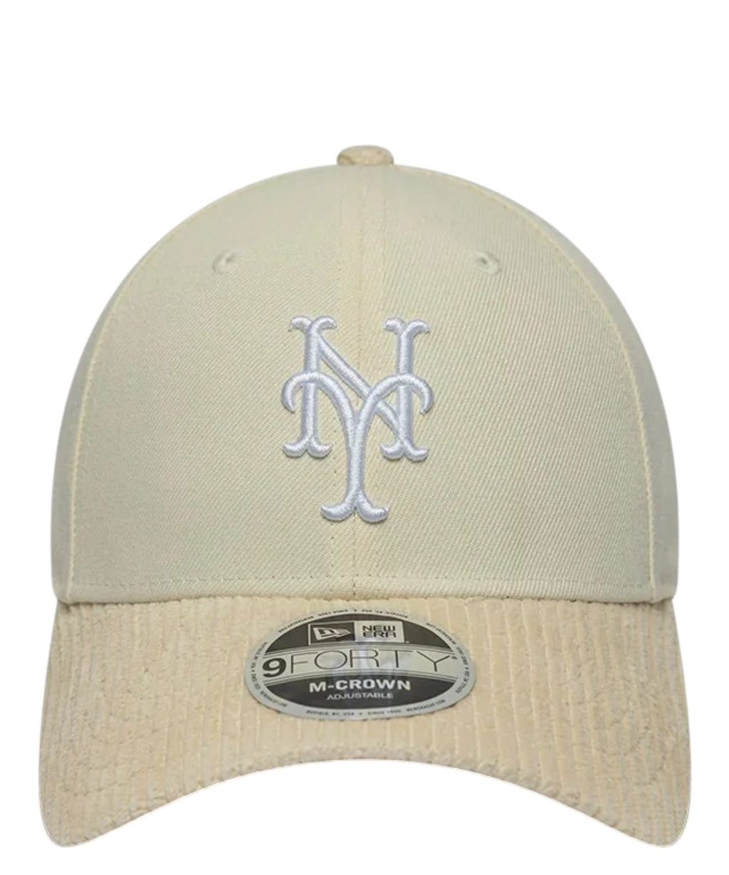 Visière en velours côtelé New Era 9FORTY M-Crown New York Mets MLB