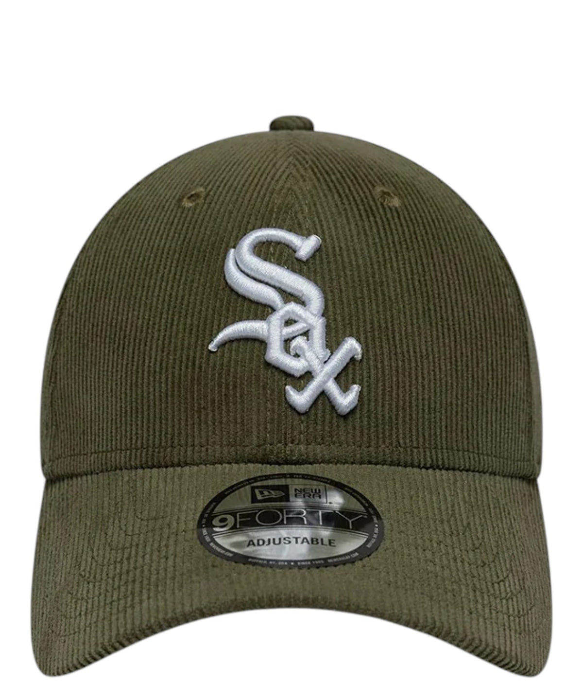 Casquette New Era 9FORTY des Chicago White Sox de la MLB, en velours côtelé vert