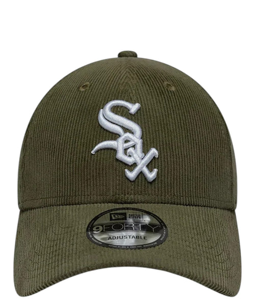 Casquette New Era 9FORTY des Chicago White Sox de la MLB, en velours côtelé vert