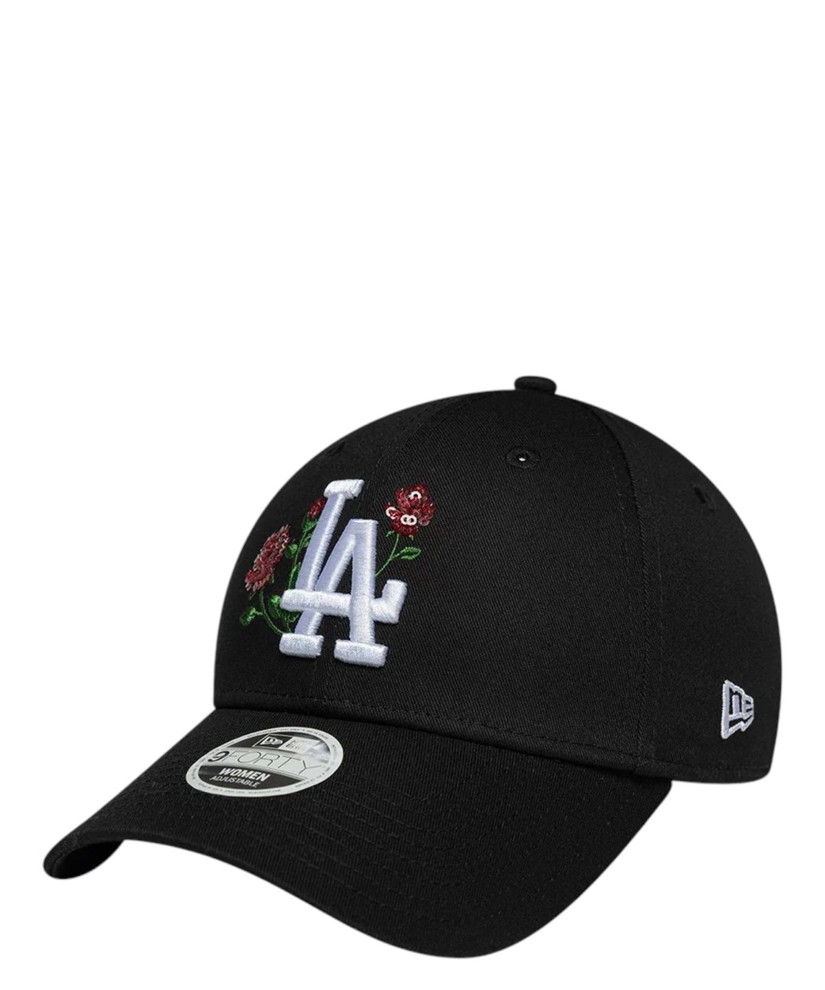 Casquette New Era 9FORTY Los Angeles Dodgers MLB noire à sequins roses pour femme