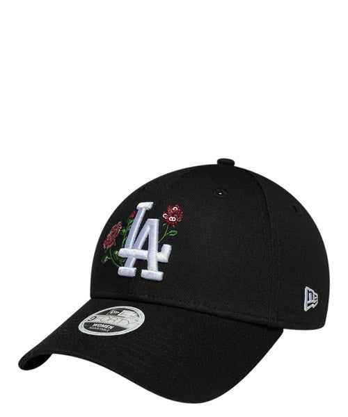Casquette New Era 9FORTY Los Angeles Dodgers MLB noire à sequins roses pour femme