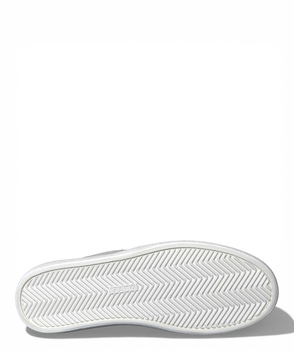 Baskets D.A.T.E. Hill Low Vintage Veau Ivoire/Rouge