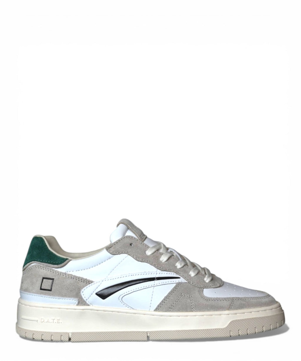 Sneakers D.A.T.E. Torneo Pure Calf BLANC-VERT