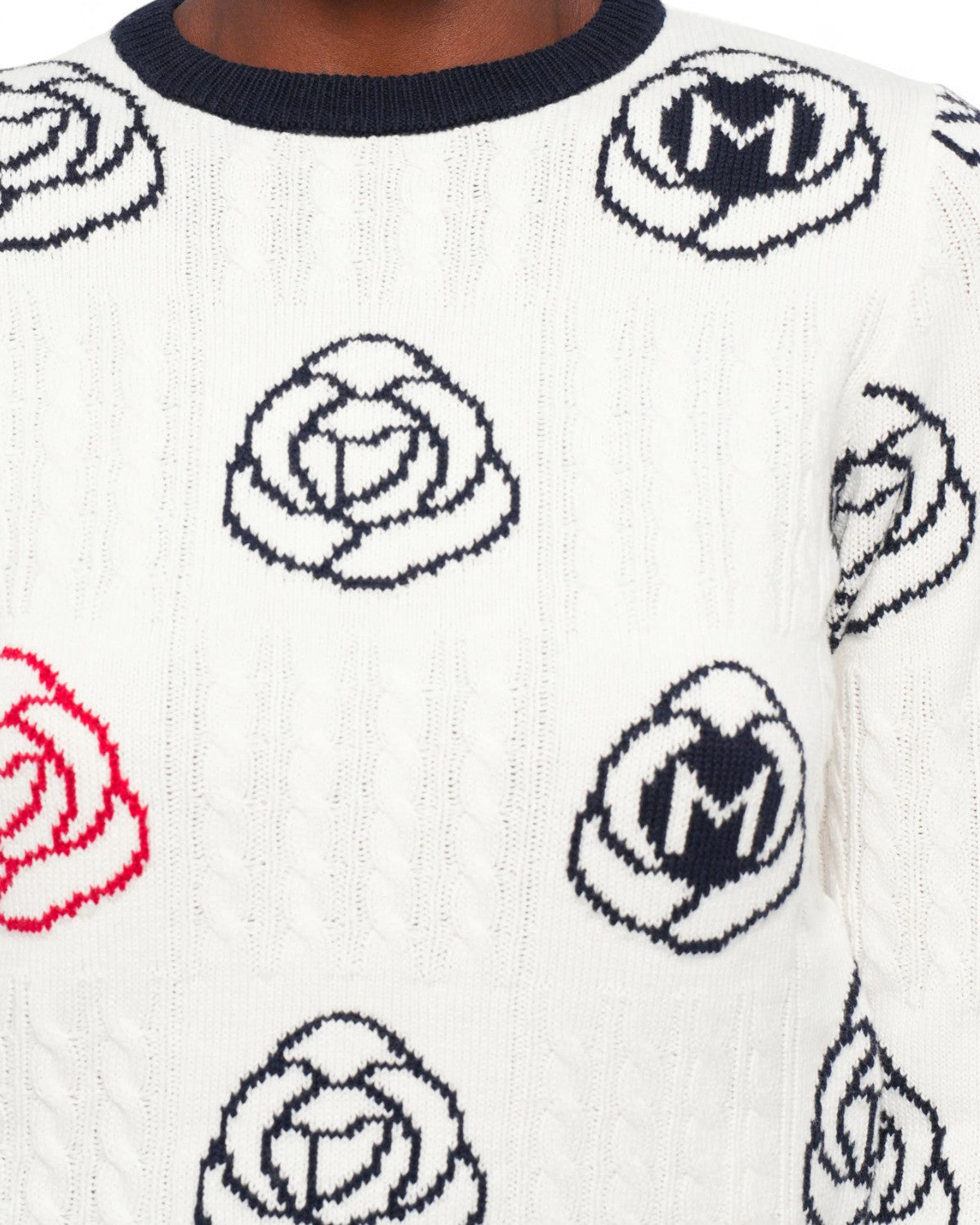 Maglione in lana e cotone con ricami-Marella-Maglieria-Vittorio Citro Boutique