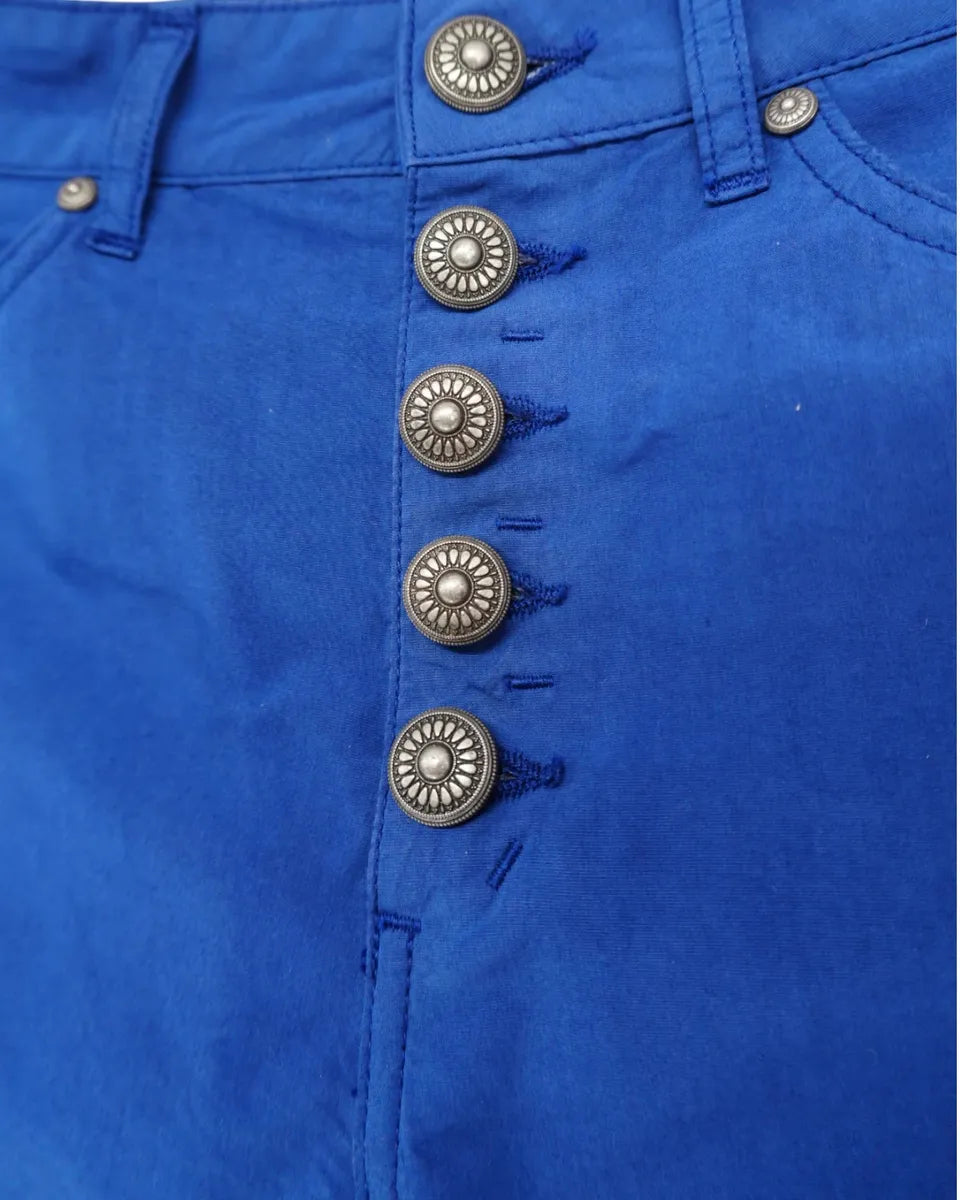 Pantalone Koons in cotone e seta con bottoni gioiello-Dondup-Pantaloni-Vittorio Citro Boutique