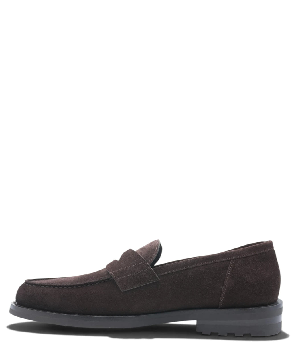Mocassino Penny Loafer Uomo Camoscio Testa di Moro