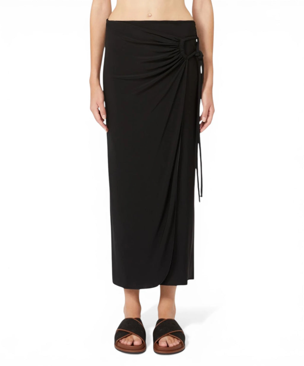 MAX MARA Jupe midi portefeuille en jersey de viscose