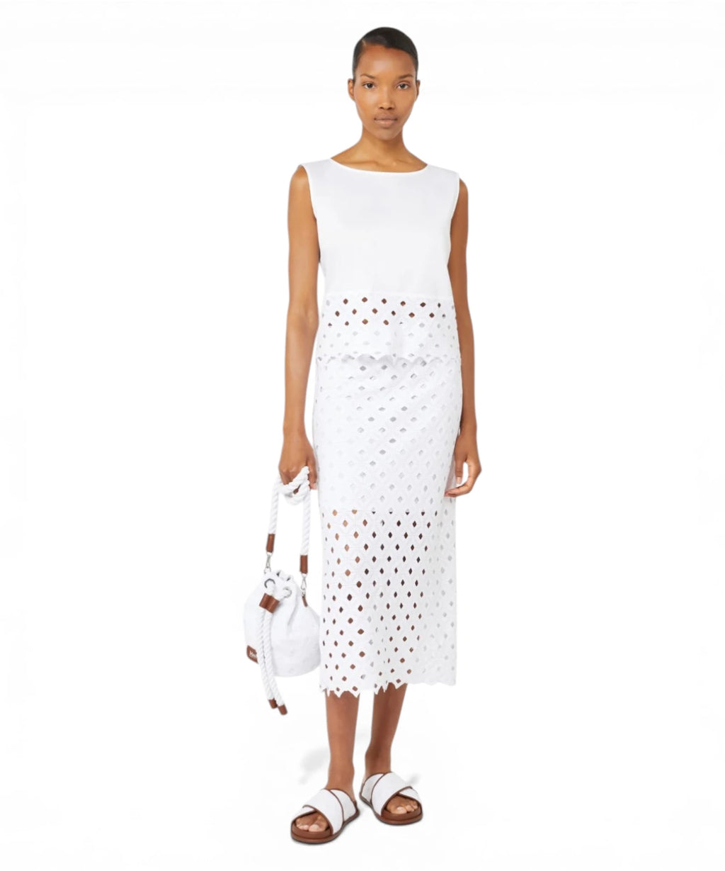 MAX MARA Jupe Tubino Midi Femme en Jersey Macramé