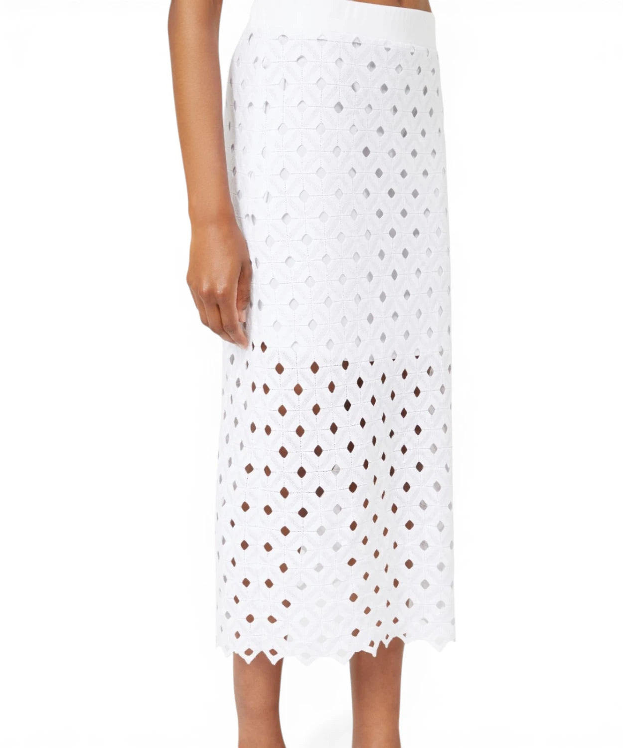 MAX MARA Jupe Tubino Midi Femme en Jersey Macramé