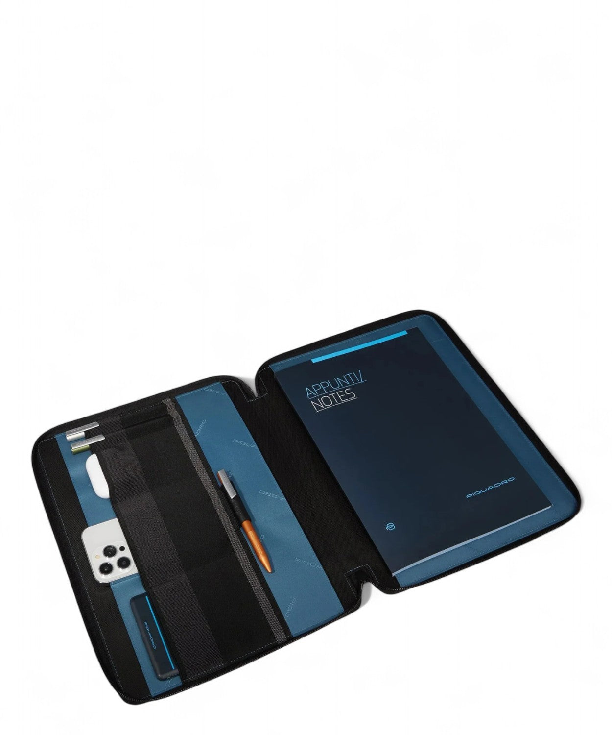 Portablocco con Porta Tablet WOLLEM in Pelle e Tessuto Piquadro-Piquadro-Portadocumenti-Vittorio Citro Boutique