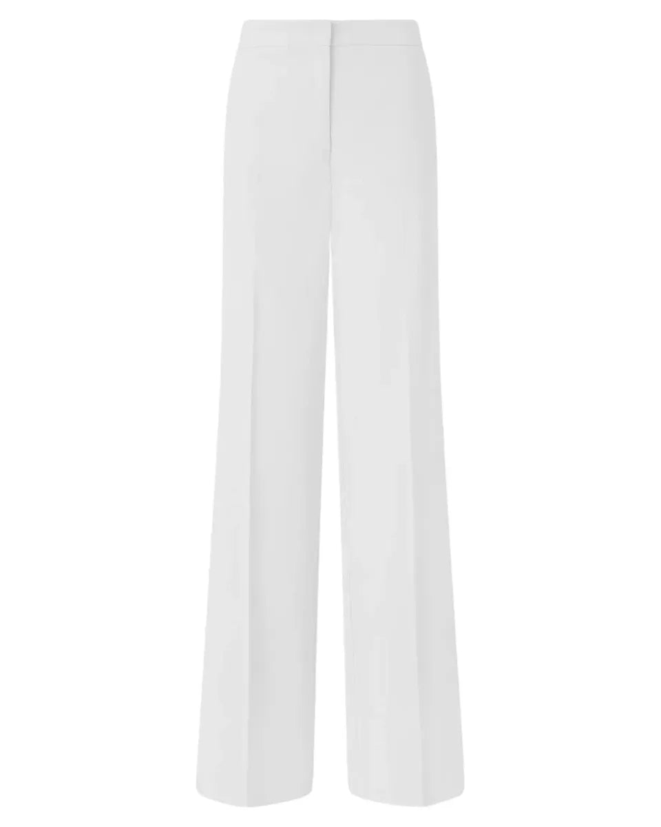 Pantaloni in Lino Stretch con Pieghe e Tasche-Pinko-Pantaloni-Vittorio Citro Boutique