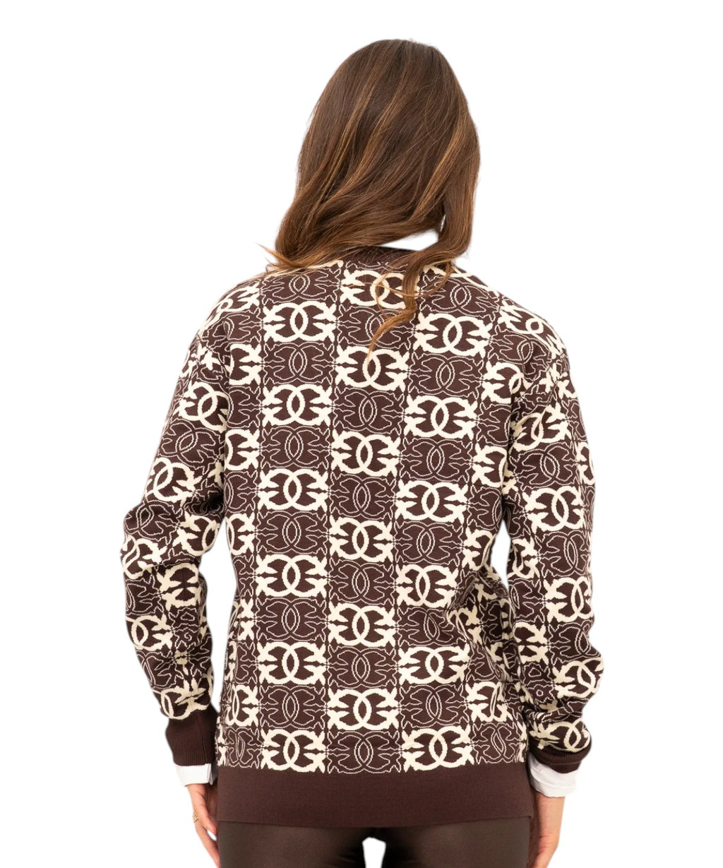 Cardigan Donna Jacquard Pinko