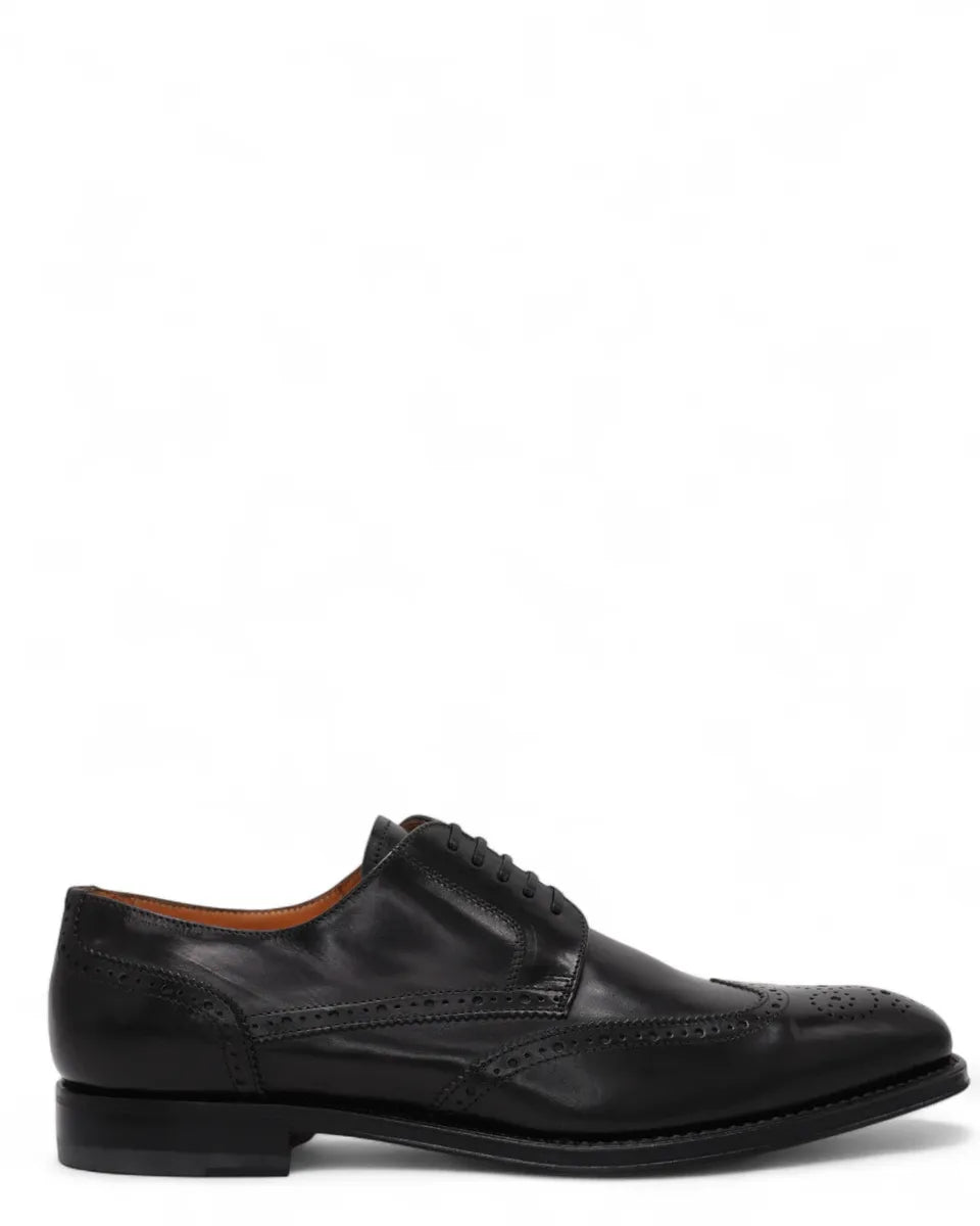 Scarpe Stringate in Pelle Nera con Lavorazione Goodyear – Navyboot-Graziano Salvatelli-Stringate-Vittorio Citro Boutique