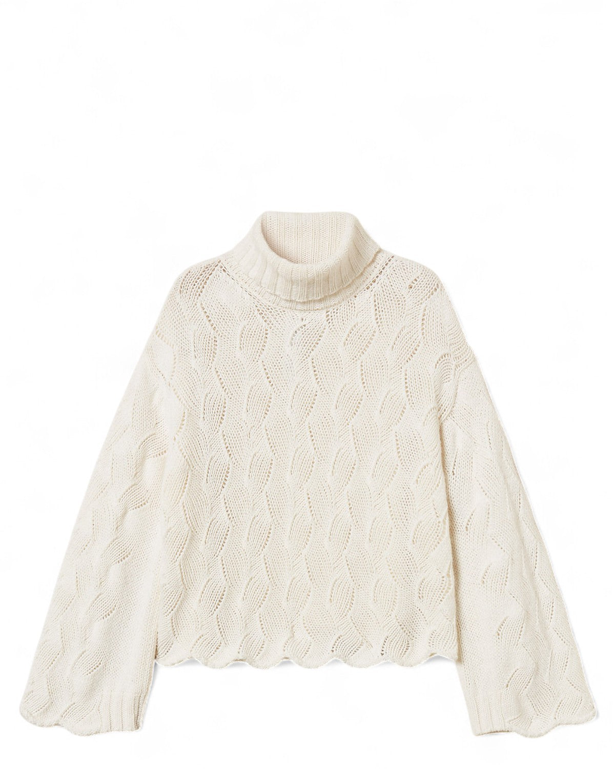 Maglia Dolcevita in Misto Lana con Maniche a Campana-Twinset-Maglieria-Vittorio Citro Boutique