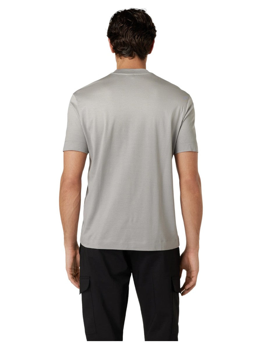 T-shirt in jersey misto lyocell con ricamo logo-Emporio Armani-T-shirt-Vittorio Citro Boutique