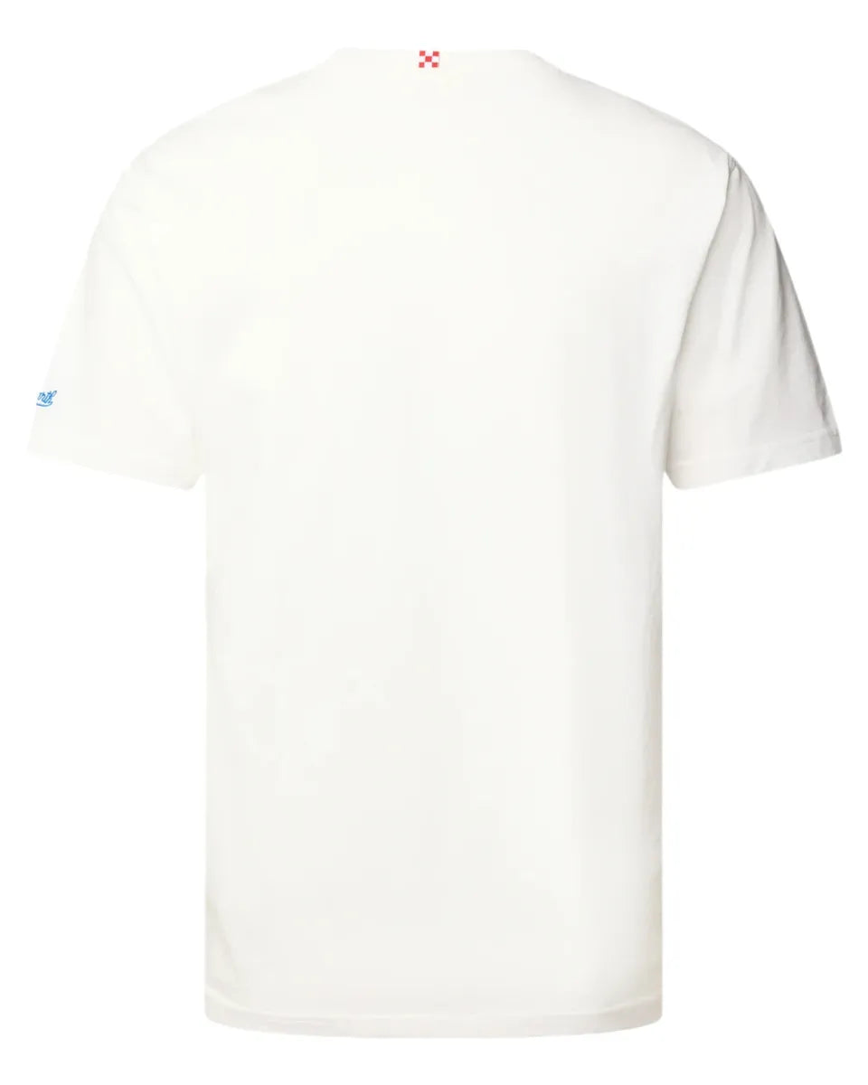 T-shirt bianca con stampa Spiaggina in cotone-Mc2 Saint Barth-T-shirt-Vittorio Citro Boutique