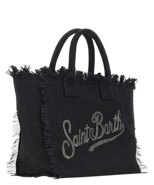 MC2 Saint Barth Sac Vanity en toile avec logo strass
