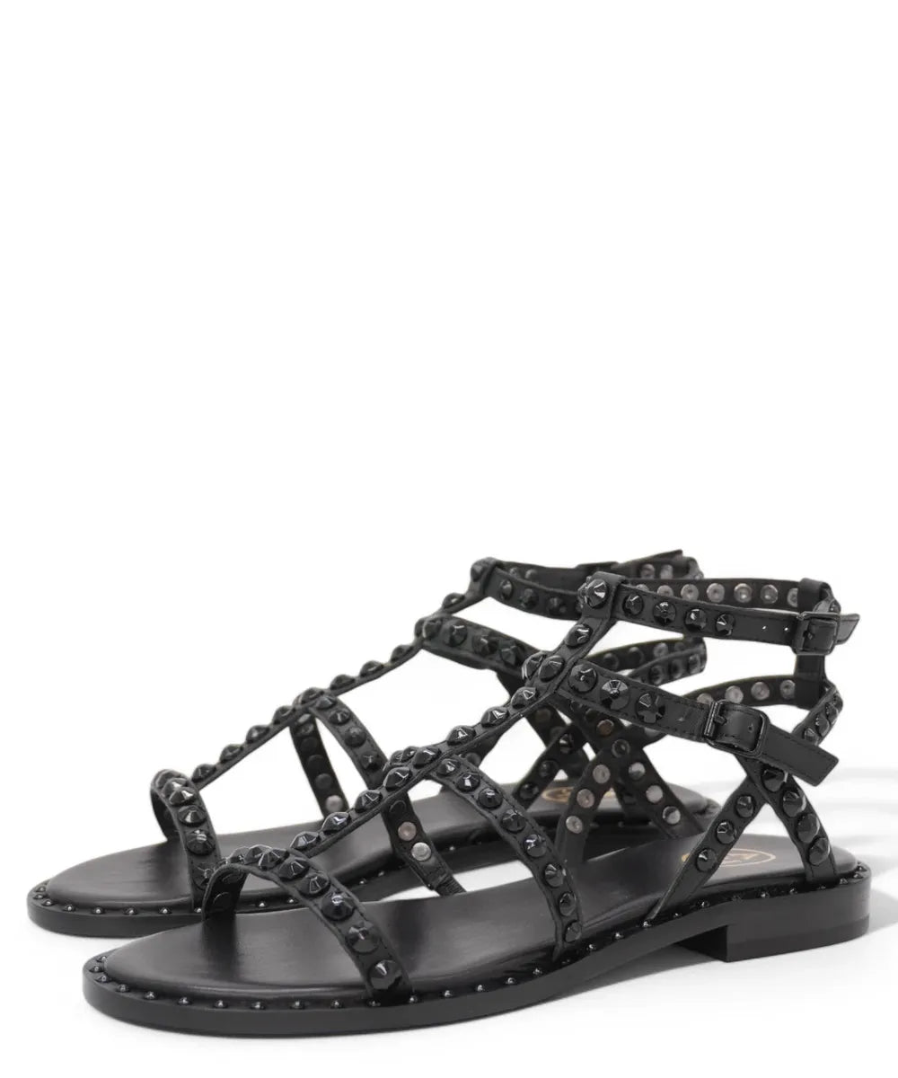 Sandali Precious Bis in Pelle con Borchie e Doppia Fibbia-ASH-Sandali-Vittorio Citro Boutique