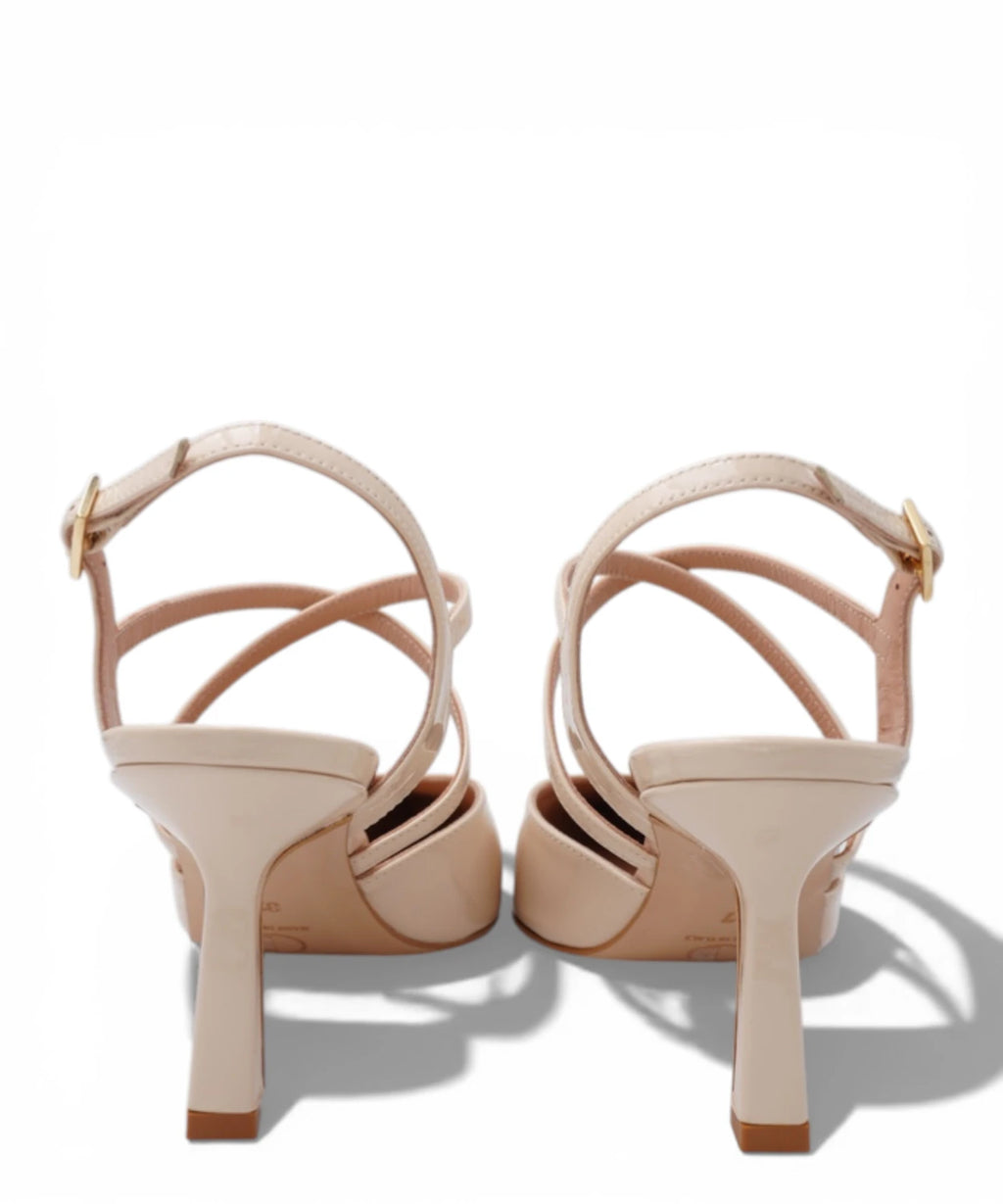 Escarpin Slingback Vernice Beige - Élégance et Confort