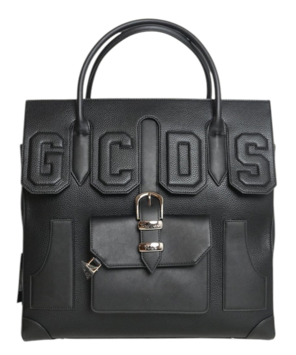 Sacoche GCDS Big Man en cuir avec maxi logo