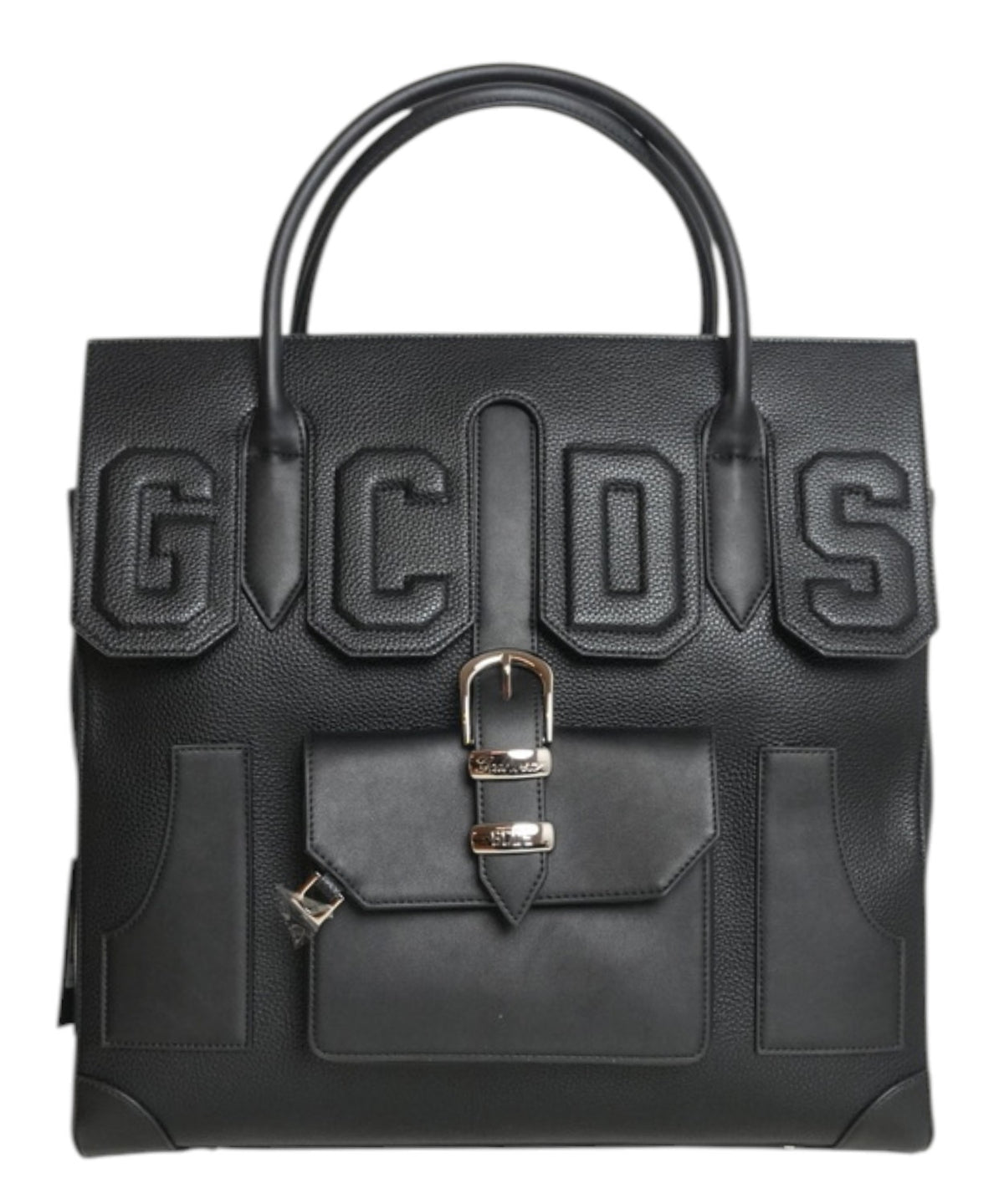 Sacoche GCDS Big Man en cuir avec maxi logo