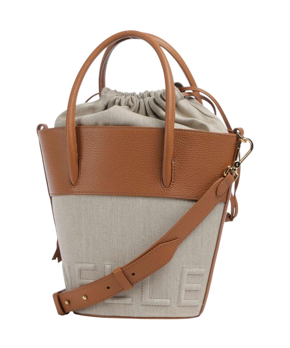 Myrtha Canvas Borsa a Secchiello in Tela con Rivestimenti in Pelle-Coccinelle-Borse a mano-Vittorio Citro Boutique