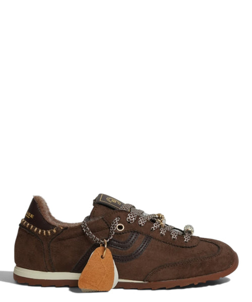 Sneakers Primabase Suede con Lacci Lurex e Charms