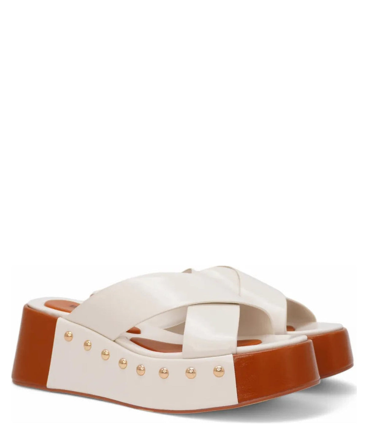 Sandalo in Pelle con Fasce ad Incrocio-Vivien Lee-Sandali-Vittorio Citro Boutique